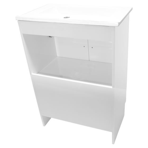 VUJE60P-Jessica-60cm Jessica-PVC-Vanity-Unit-Bathroom-60cm-White-Glossy-Perth-Alpine-Cheap