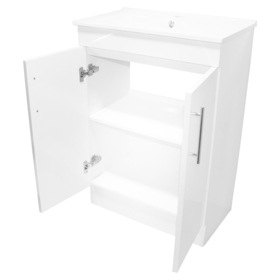 VUJE60P-Jessica-60cm Jessica-PVC-Vanity-Unit-Bathroom-60cm-White-Glossy-Perth-Alpine-Cheap