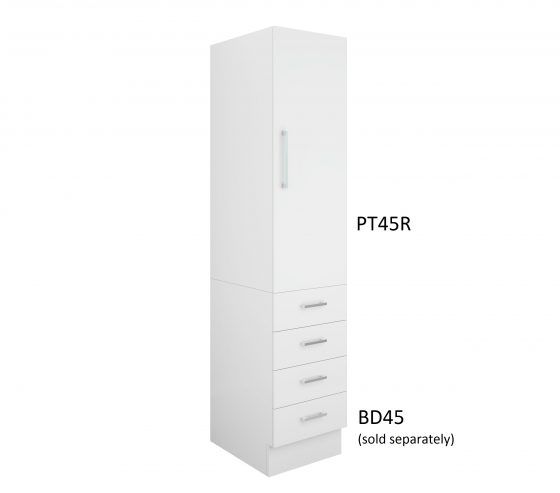 Pantry Topper 45cm Right-Hand Hinge with Four Drawers Pantry Topper 45cm Right-Hand Hinge with Four Drawers