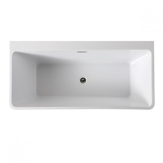 Rio Back to the Wall Freestanding Bath - Top View Rio Back to the Wall Freestanding Bath - Top View
