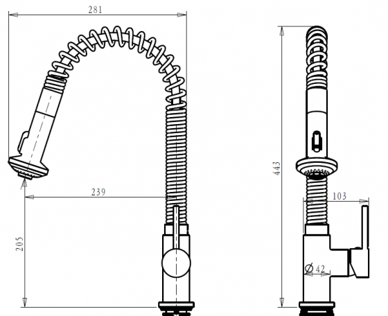 Fiona Spring Sink Mixer - Specs Fiona Spring Sink Mixer - Specs