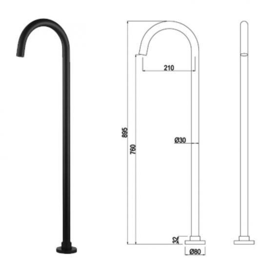 Fiona Freestanding Bath Spout Specs Fiona Freestanding Bath Spout Specs