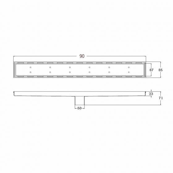 900mm Tile Floor Grate - Specs 900mm Tile Floor Grate - Specs
