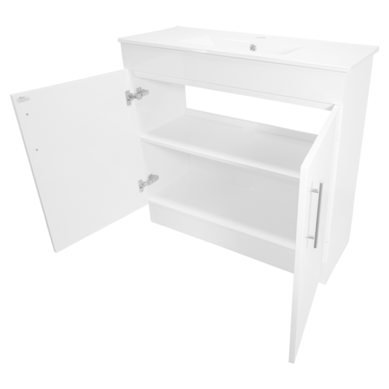 VUJE90P-Jessica-90cm Jessica-PVC-Vanity-Unit-Bathroom-90cm-White-Glossy-Perth-Alpine-Cheap