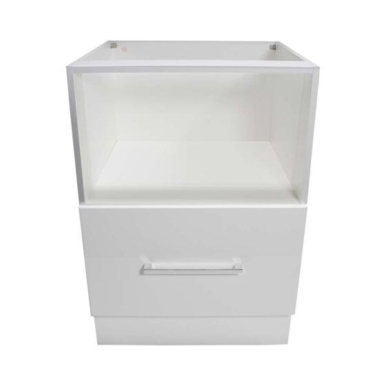 BUMW60 - Front Lower Centre - Alpine Microwave-Cabinet-with-Drawer-alpine top view