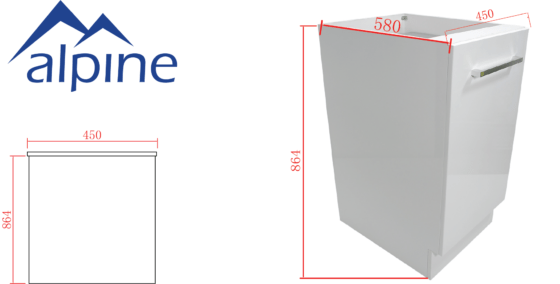 Size Guides - Alpine BUDB45-Pull-Out-Bin-Alpine-Sizes