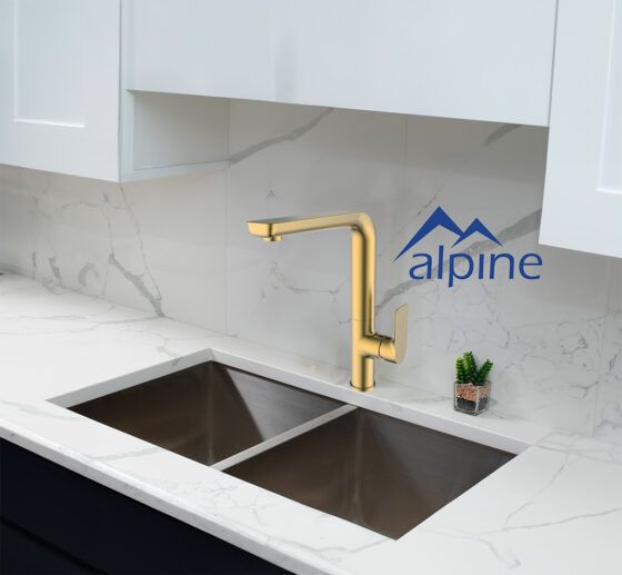 104103BG-Sink Kitchen Mixer - Brushed Gold - Alpine 104103BG-Sink Kitchen Mixer - Brushed Gold - Alpine