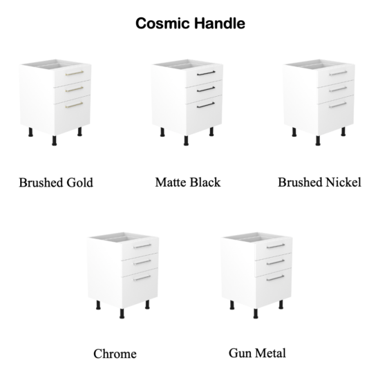 Cosmic Handle Cosmic Handle 5 COLORS Cosmic Handle Brushed Gold Cosmic Handle Matte Black Cosmic Handle Brushed Nickel Cosmic Handle Chrome Cosmic Handle Gun Metal