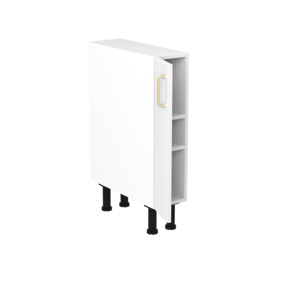 QBU20-BG-C3 Alpine Kitchen Base Cabinet Bottle Storage Unit Light 20cm - Compact & Functional Kitchen Storage