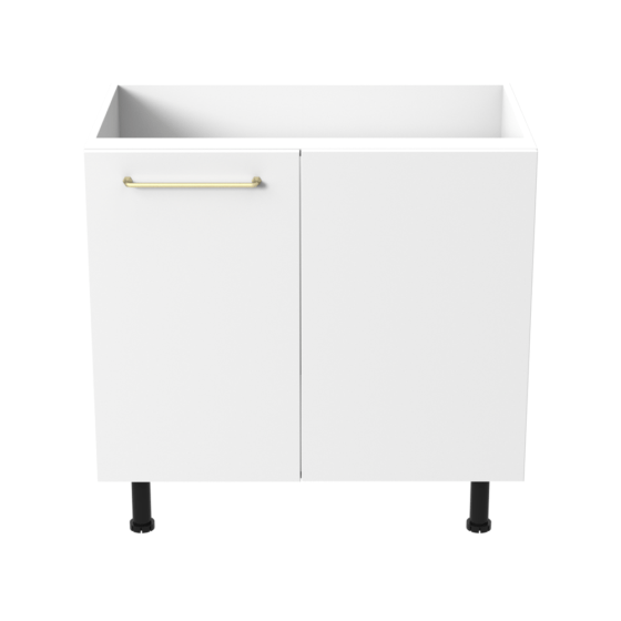 QBUMCR-BG-C3 Alpine Q Magic Corner Cabinet Base Unit LEFT 2-Tier, 4-Shelf 90cm