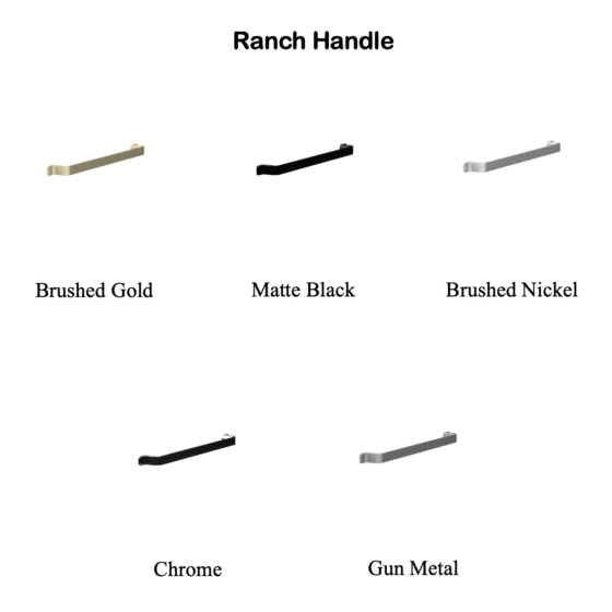 Ranch Handle Ranch Handle Brushed Gold Ranch Handle Matte Black Ranch Handle Brushed Nickel Ranch Handle Chrome Ranch Handle Gun Metal
