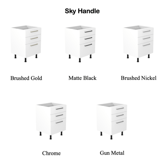 Sky Handle Sky Handle 5 COLORS Sky Handle Brushed Gold Sky Handle Matte Black Sky Handle Brushed Nickel Sky Handle Chrome Sky Handle Gun Metal