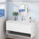 Alpine Marine Drawer & Shelf PVC Vanity Unit 120cm