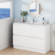 Marine Double Drawer & Kickboard PVC Vanity Unit 120cm
