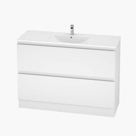 Marine Double Drawer & Kickboard PVC Vanity Unit 120cm