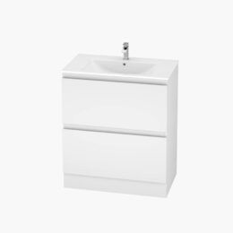 Alpine Marine Double Drawer & Kickboard PVC Vanity Unit 75cm  