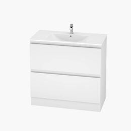 Alpine Marine Double Drawer & Kickboard PVC Vanity Unit 90cm  