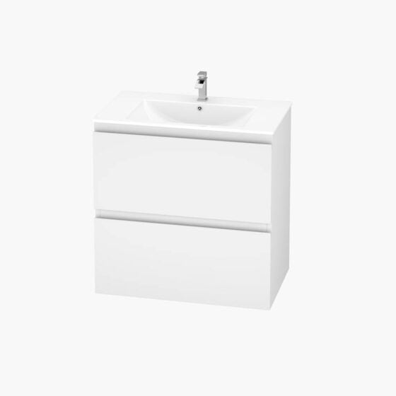 Alpine Marine Double Drawer PVC Vanity Unit 75cm