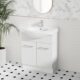 Alpine Jessica Semi-Recessed PVC Freestanding Vanity 75cm