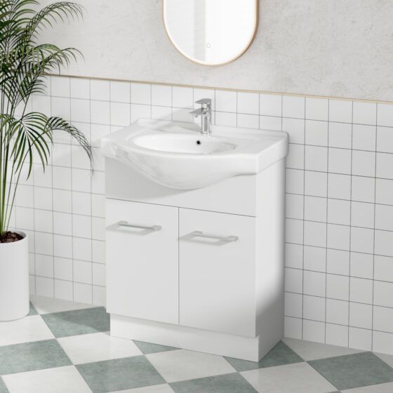 75cm Jesssica Semi-recessed PVC vanity4 Alpine Jessica Semi-Recessed PVC Freestanding Vanity 75cm