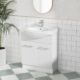 Alpine Jessica Semi-Recessed PVC Freestanding Vanity 75cm