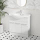Alpine Jessica Semi-Recessed PVC Freestanding Vanity 90cm