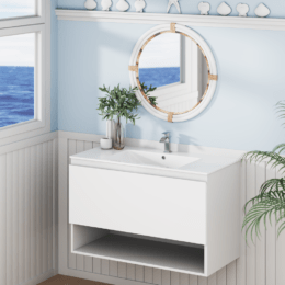 Alpine Marine Drawer & Shelf PVC Vanity Unit 90cm  