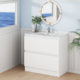Marine Double Drawer & Kickboard PVC Vanity Unit 90cm