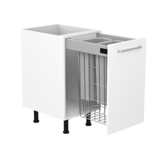 Bins baskets inside cabinets Alpine Q Base Unit Utility Laundry Basket & Kitchen Bin Cabinet 45cm