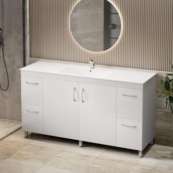 COMO150_1 bowl_Setting_1000px Alpine Monica PVC Vanity Unit 150cm