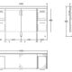 Monica PVC Vanity Unit 150cm Double Bowl