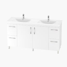 Alpine Monica PVC Vanity Unit 150cm Double Bowl  