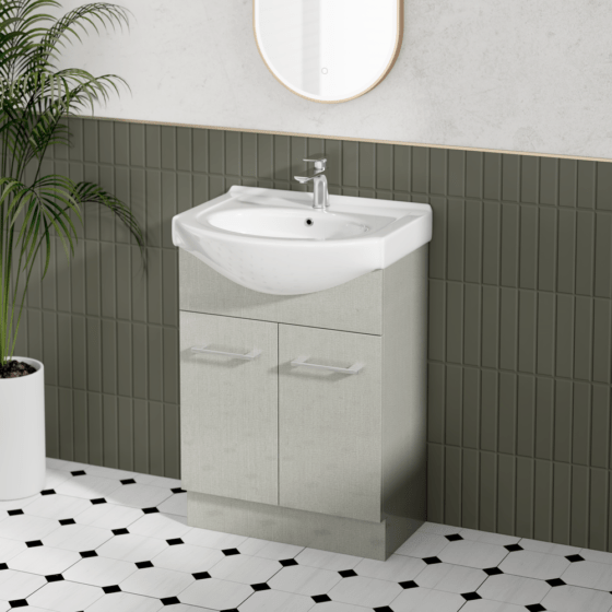 G_25 Alpine Semi-Recessed PVC Freestanding Vanity 60cm