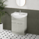 Alpine Semi-Recessed PVC Freestanding Vanity 60cm