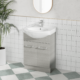 Alpine Semi-Recessed PVC Freestanding Vanity 60cm