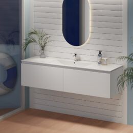 Alpine Marine Single Drawer PVC Vanity Unit Single Bowl 150cm  