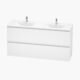 Alpine Marine Double Drawer PVC Vanity Unit 150cm Double Bowl