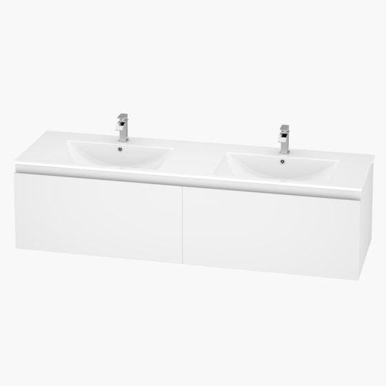 Alpine Marine Single Drawer PVC Vanity Unit Double Bowl 150cm