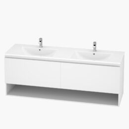 Alpine Marine Drawer & Shelf PVC Vanity Unit Double Bowl 150cm  