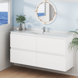Alpine Marine Double Drawer PVC Vanity Unit Single Bowl 150cm  