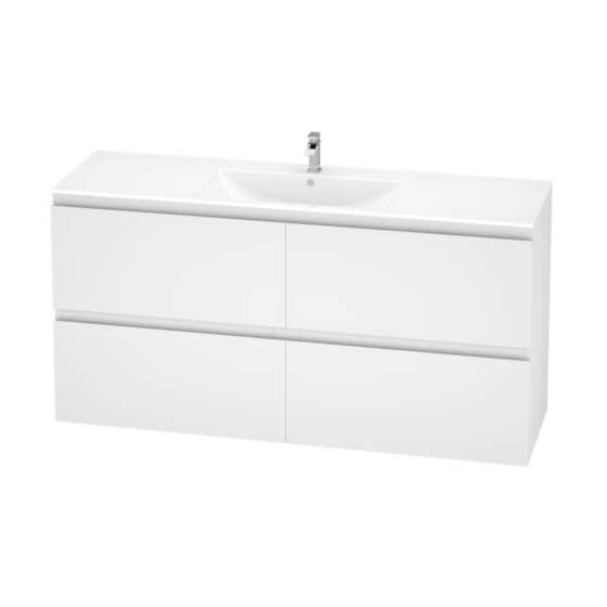 Alpine Marine Double Drawer PVC Vanity Unit Single Bowl 150cm