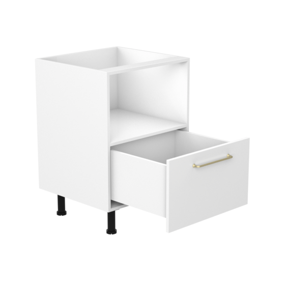 QBUMV-BG-C3 Alpine Q Base Microwave Cabinet with 1 Drawer 60cm - Style Meets Functionality