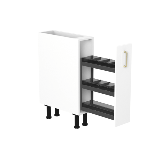 QBUSR20-BG-C3 Kitchen Pull Out Cupboard Organiser - 20cm Spice Rack