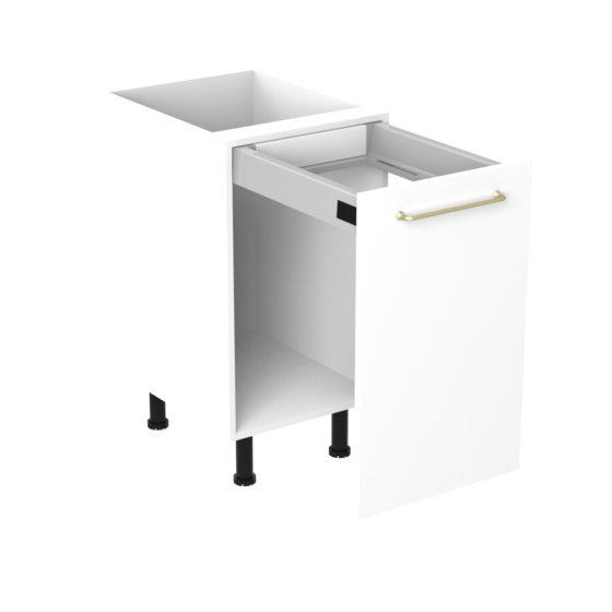 QBUU45-BG-C2 Alpine Q Base Unit Utility Laundry Basket & Kitchen Bin Cabinet 45cm