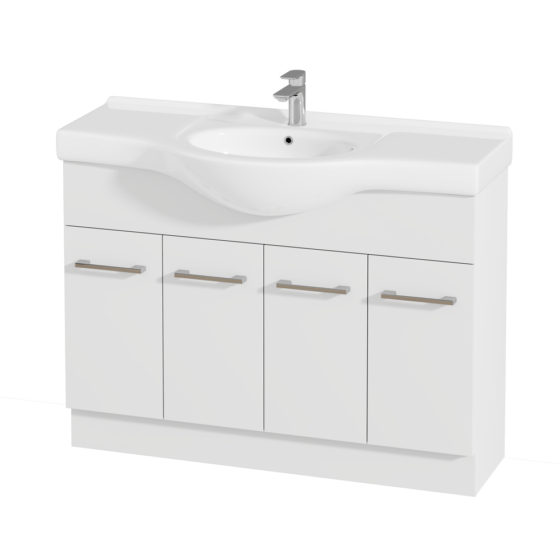 Alpine Jessica Semi-Recessed PVC Freestanding Vanity 120cm