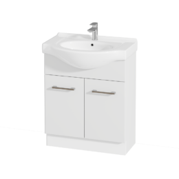 Alpine Jessica Semi-Recessed PVC Freestanding Vanity 75cm  