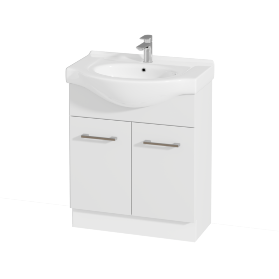 Alpine Semi-Recessed PVC Freestanding Vanity 75cm