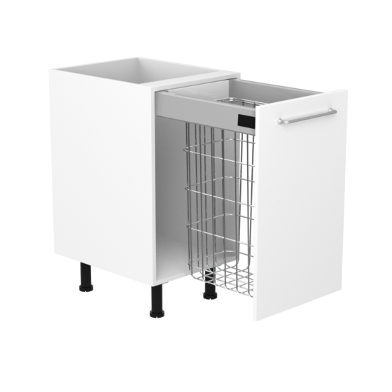 baskets inside cabinets Alpine Q Base Unit Utility Laundry Basket & Kitchen Bin Cabinet 45cm