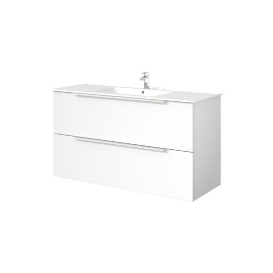 Cassie 2 Drawer PVC Vanity Unit 120cm storage detail Cassie 2 Drawer PVC Vanity Unit 120cm storage detail