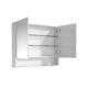 Cassie PVC Shaving Cabinet 900x750mm open view